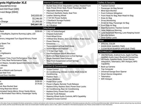 Used 2023 Toyota Highlander XLE FWD image 2