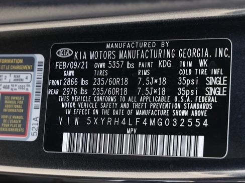 Used 2021 Kia Sorento EX FWD image 34