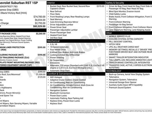 New 2026 Chevrolet Suburban RST w/ Comfort Package AWD/4WD image 18