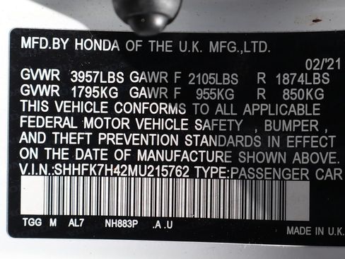 Used 2021 Honda Civic Sport image 42