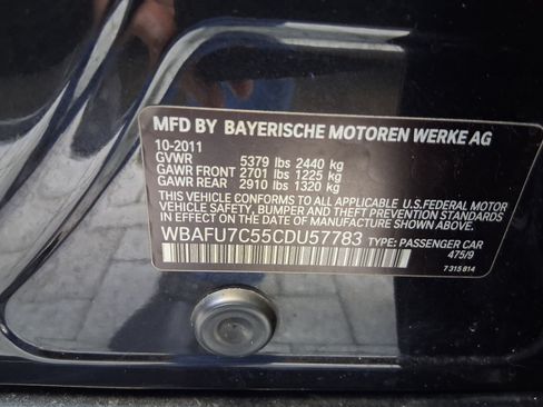 Used 2012 BMW 535i xDrive Sedan AWD/4WD image 8