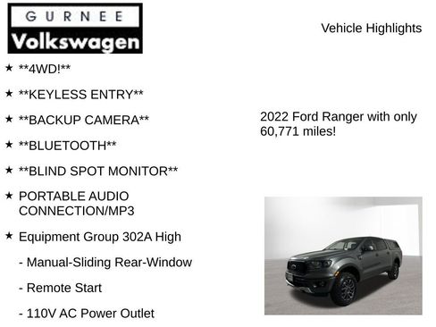 Used 2022 Ford Ranger XLT w/ Equipment Group 302A High image 7