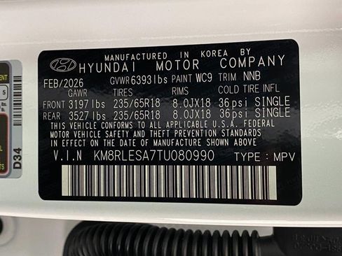 New 2026 Hyundai Palisade SEL AWD/4WD image 72