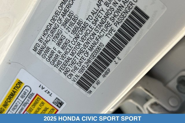 Certified 2025 Honda Civic Sport image 30