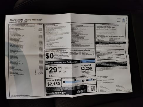 New 2026 BMW X3 xDrive30 w/ Convenience Package image 30