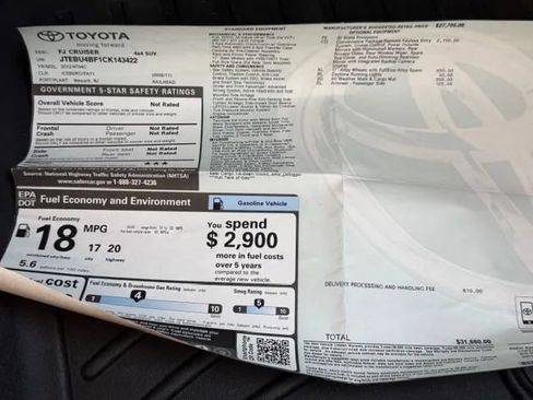 Used 2012 Toyota FJ Cruiser 4WD w/ Convenience Pkg image 37