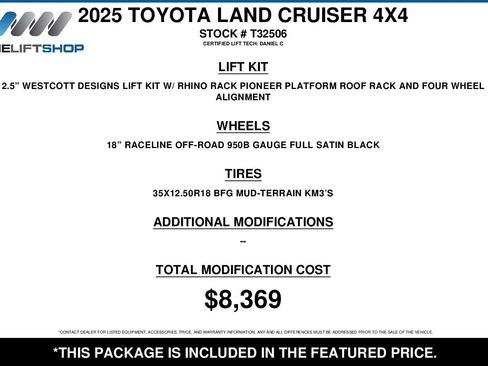 Used 2025 Toyota Land Cruiser 1958 image 2