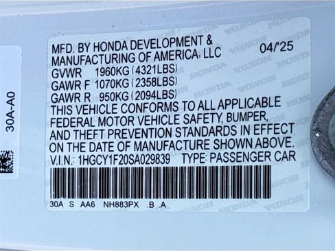 Certified 2025 Honda Accord LX image 35