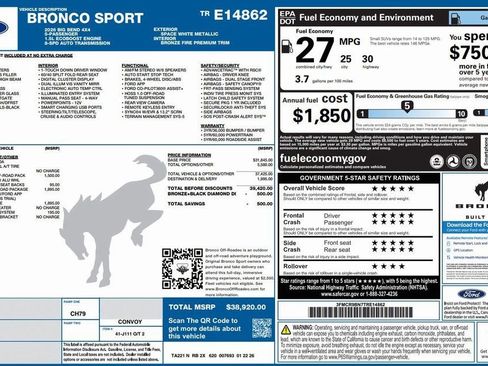 New 2026 Ford Bronco Sport Big Bend w/ Convenience Package image 2