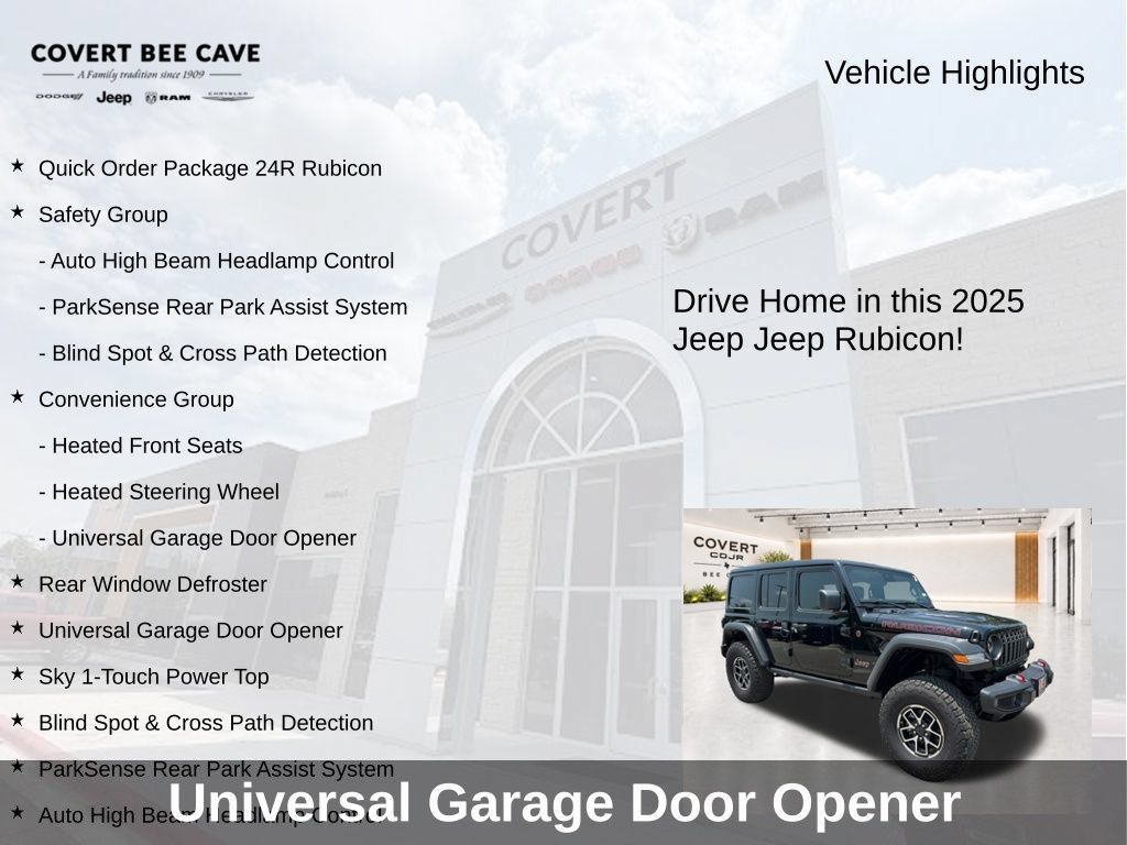 New 2025 Jeep Wrangler Unlimited Rubicon w/ Safety Group AWD/4WD image 8