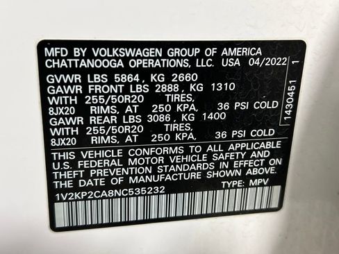 Used 2022 Volkswagen Atlas SE image 41