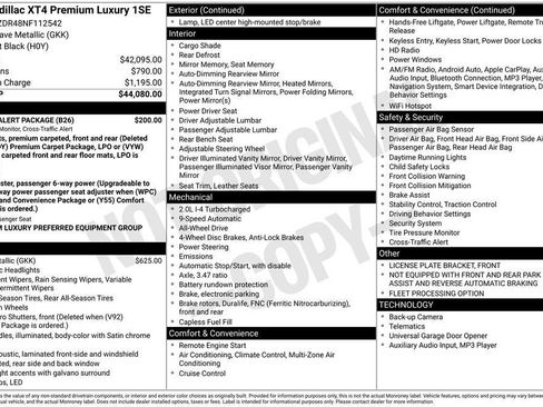 Used 2022 Cadillac XT4 Premium Luxury w/ Safety Alert Package image 9