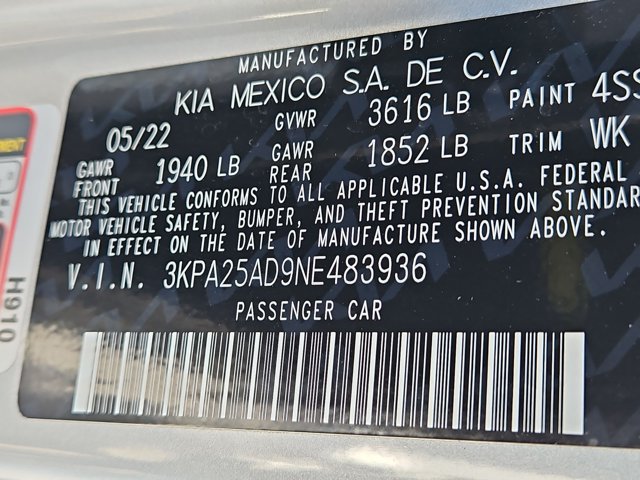 Used 2022 Kia Rio S FWD image 29
