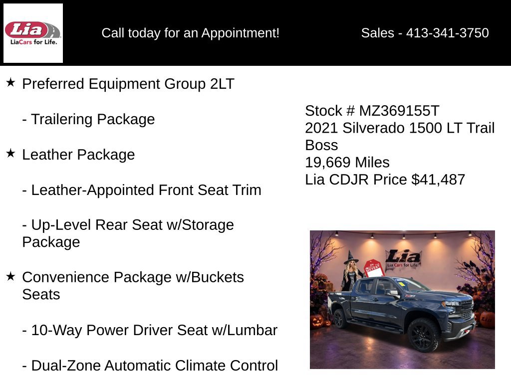 Used 2021 Chevrolet Silverado 1500 LT Trail Boss w/ Convenience Package II AWD/4WD image 31