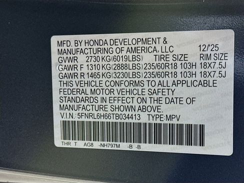 New 2026 Honda Odyssey EX-L image 32