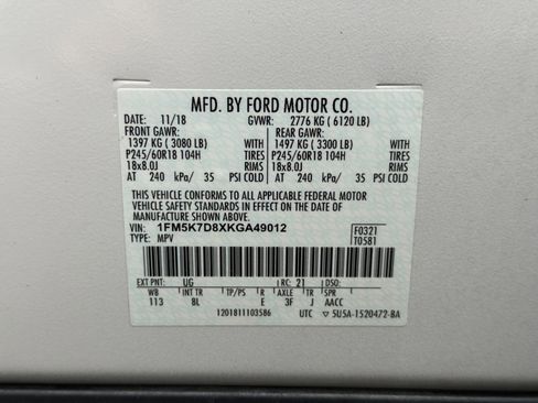 Used 2019 Ford Explorer XLT FWD image 38