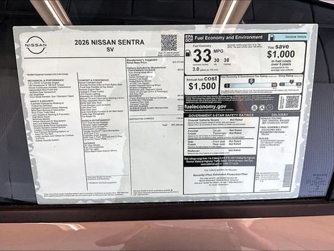 New 2026 Nissan Sentra SV w/ SV Convenience Package FWD image 36