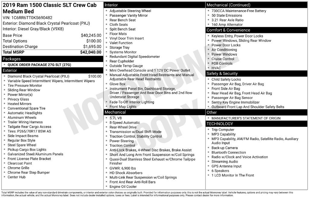 Used 2019 RAM 1500 Classic SLT RWD image 38