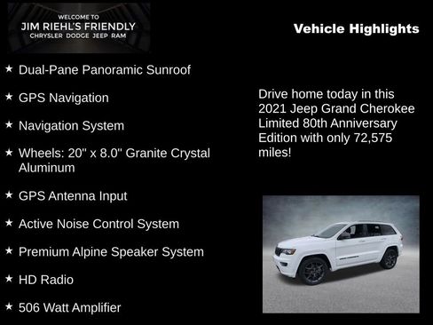 Used 2021 Jeep Grand Cherokee Limited w/ Quick Order Package 28K 80th image 5