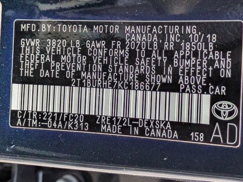 Used 2019 Toyota Corolla SE w/ Carpet Mat Package (TMS) image 24