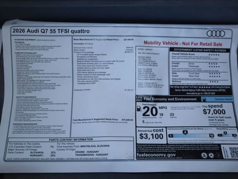 Used 2026 Audi Q7 3.0T Premium Plus w/ Premium Plus Package image 10