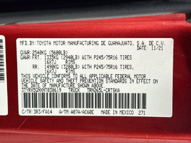 Used 2022 Toyota Tacoma SR RWD image 38