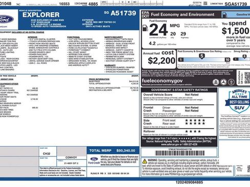 Certified 2025 Ford Explorer ST-Line w/ Premium Package RWD image 32