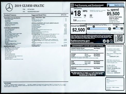 Used 2019 Mercedes-Benz GLS 450 4MATIC image 50