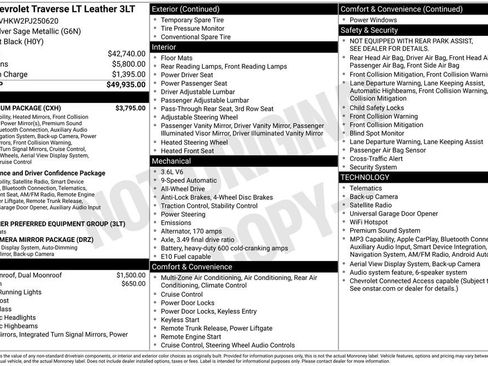 Used 2023 Chevrolet Traverse LT w/ LT Premium Package AWD/4WD image 38