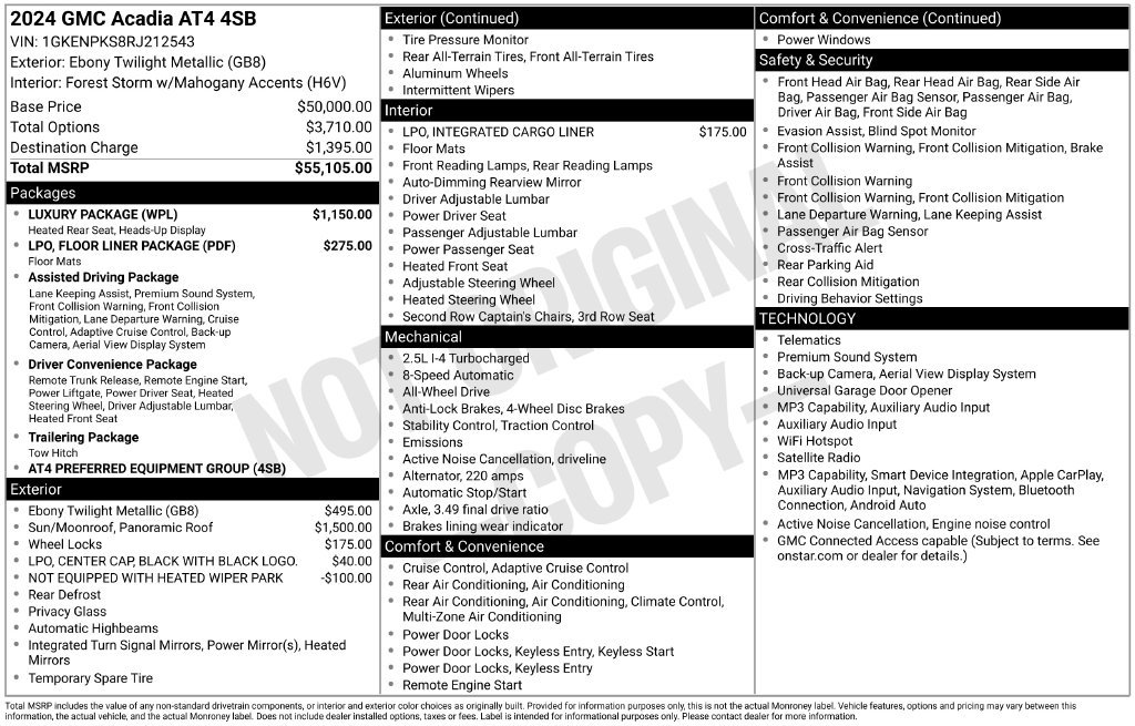 Used 2024 GMC Acadia AT4 w/ Luxury Package AWD/4WD image 35