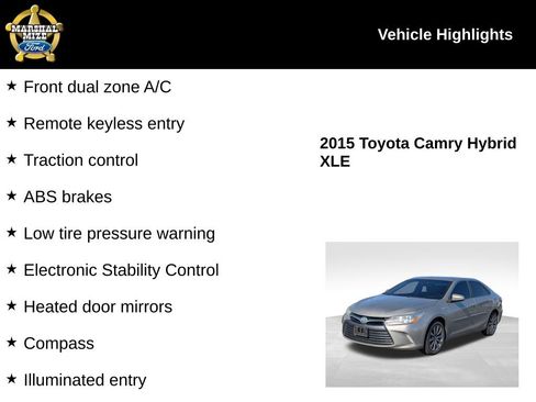 Used 2015 Toyota Camry XLE image 2