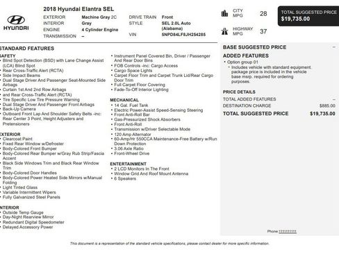Used 2018 Hyundai Elantra SEL FWD image 33