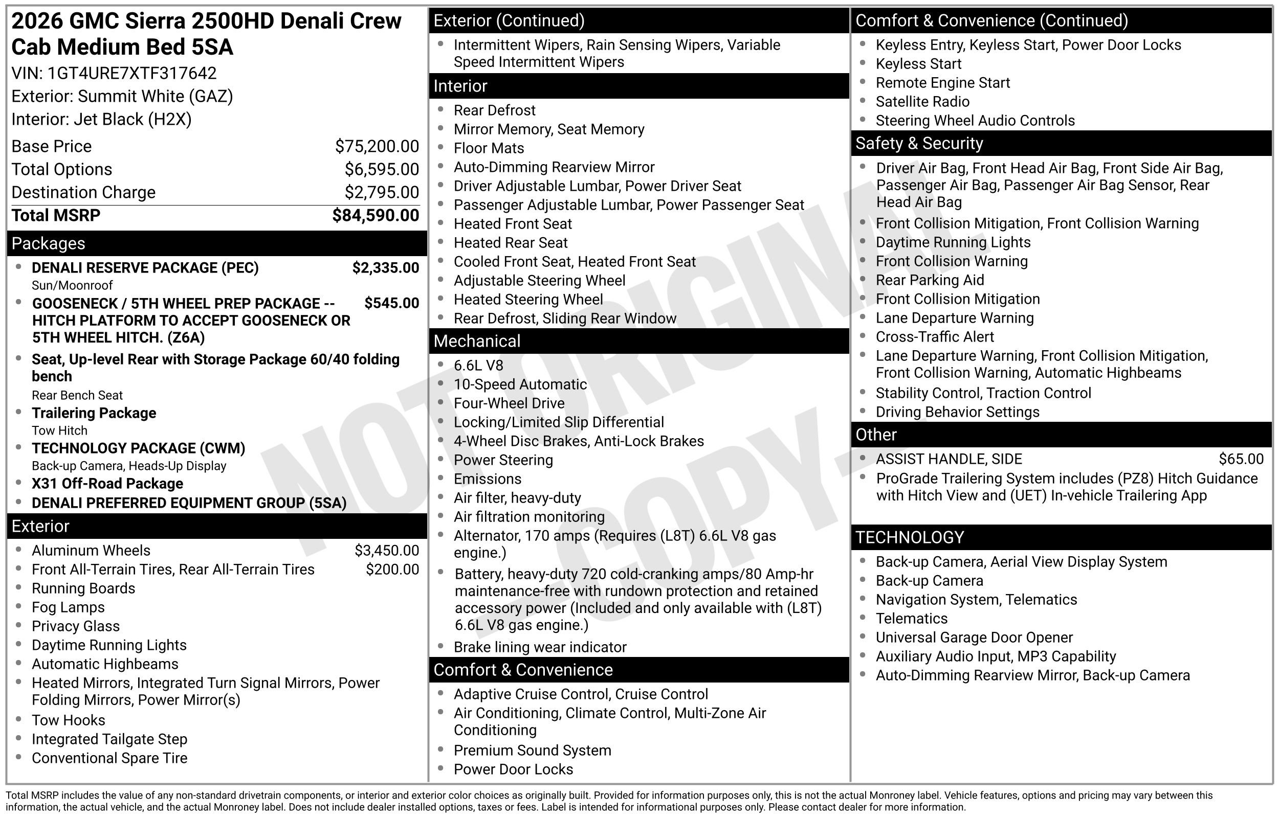 New 2026 GMC Sierra 2500 Denali w/ Denali Reserve Package AWD/4WD image 46