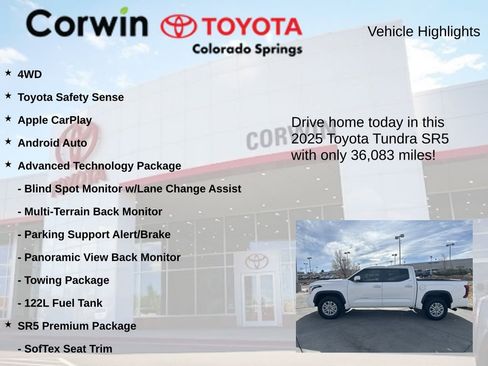 Used 2025 Toyota Tundra SR5 w/ Advanced Technology Package image 7
