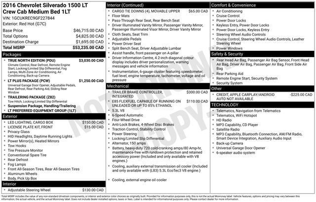 Used 2016 Chevrolet Silverado 1500 LT w/ True North Edition AWD/4WD image 12