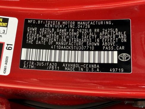 Used 2026 Toyota Camry LE FWD image 25