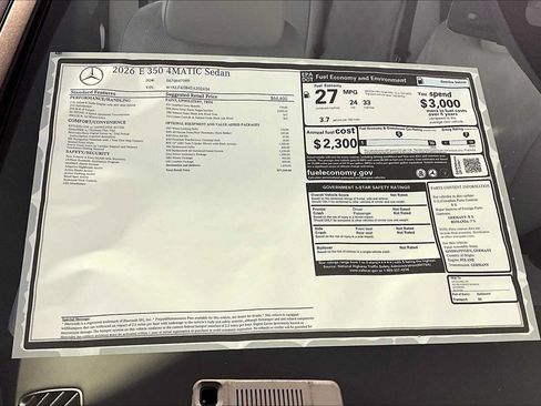 New 2026 Mercedes-Benz E 350 4MATIC Sedan image 18