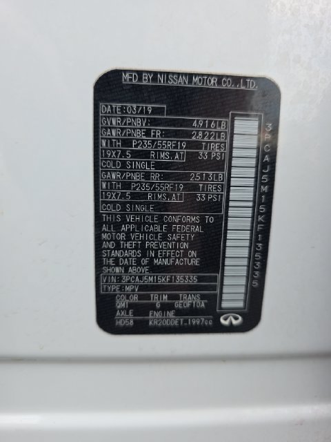 Used 2019 INFINITI QX50 Luxe FWD image 9