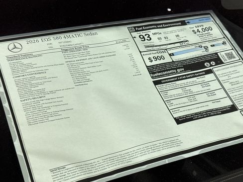 New 2026 Mercedes-Benz EQS 580 4MATIC Sedan image 30