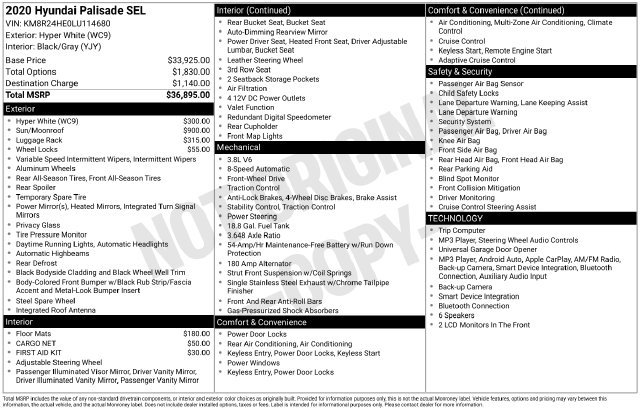 Used 2020 Hyundai Palisade SEL FWD image 34