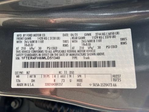 Used 2021 Ford Ranger Lariat w/ Equipment Group 501A High AWD/4WD image 44