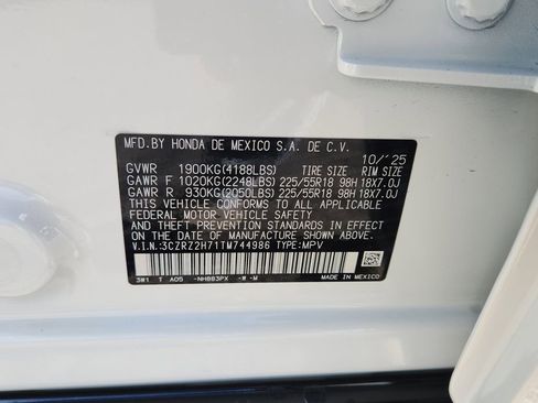 New 2026 Honda HR-V EX-L image 17