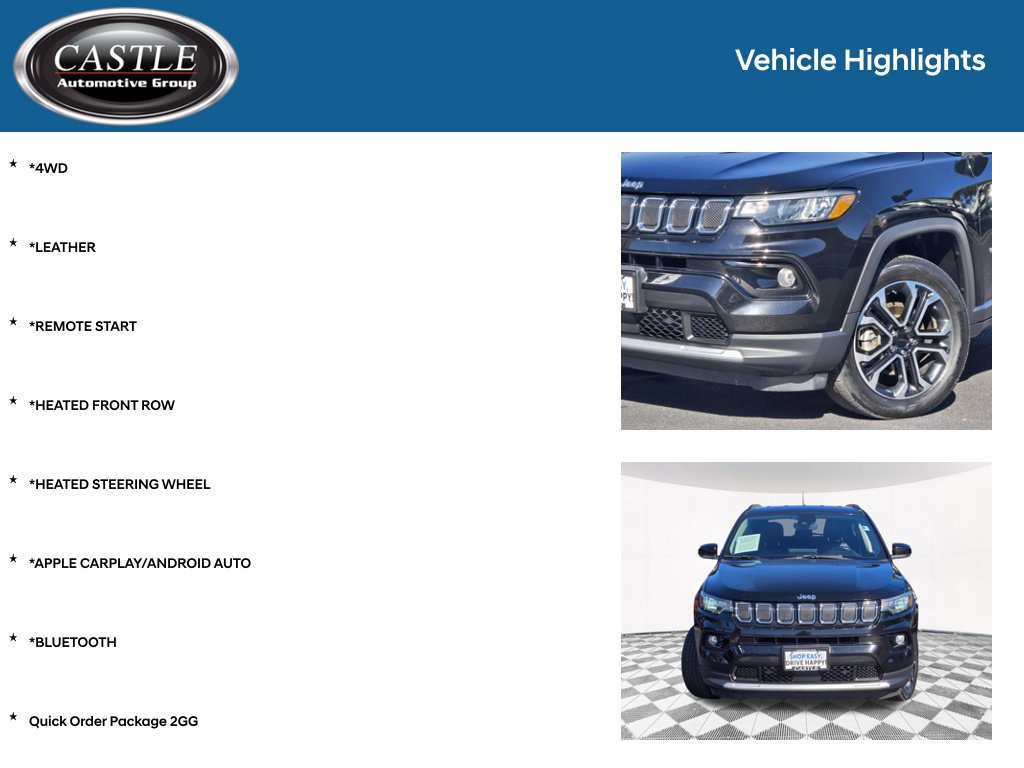 Used 2022 Jeep Compass Limited AWD/4WD image 3