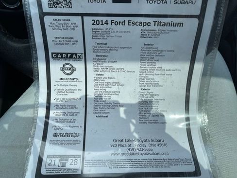 Used 2014 Ford Escape Titanium w/ Equipment Group 401A image 28