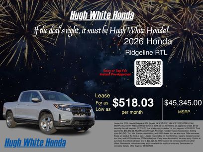 New 2026 Honda Ridgeline RTL