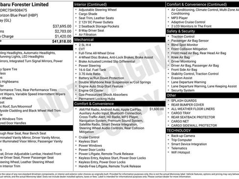 Certified 2025 Subaru Forester Limited image 41