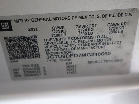 Certified 2021 GMC Sierra 1500 SLT w/ SLT Premium Plus Package AWD/4WD image 63