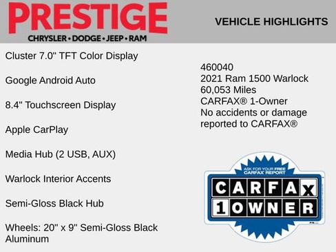 Used 2021 RAM 1500 Classic Warlock w/ Electronics Group image 12