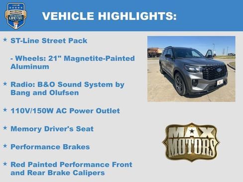 New 2026 Ford Explorer ST-Line w/ ST-Line Street Pack AWD/4WD image 14