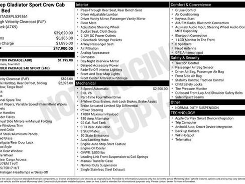 Used 2023 Jeep Gladiator Sport w/ Trailer Tow Package image 4